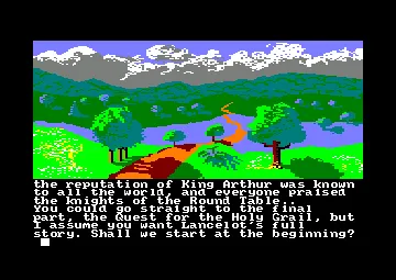 Lancelot (UK) (128K) (2 faces) (1988) screen shot game playing